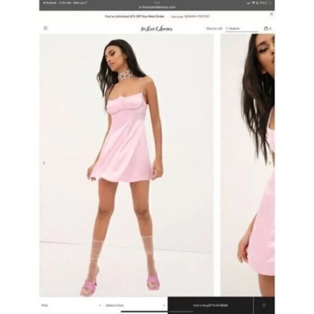 For love and lemons and Elora pink satin dress